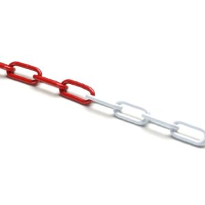 Catena maglia lunga bicolore bianco/rosso
