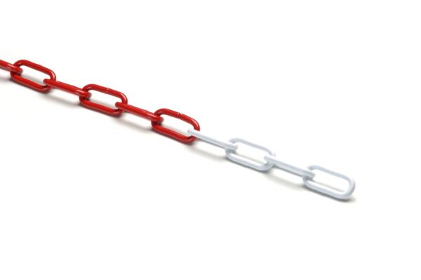 Catena maglia lunga bicolore bianco/rosso