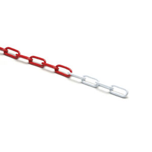 Catena maglia lunga bicolore bianco/rosso in scatole o bobine
